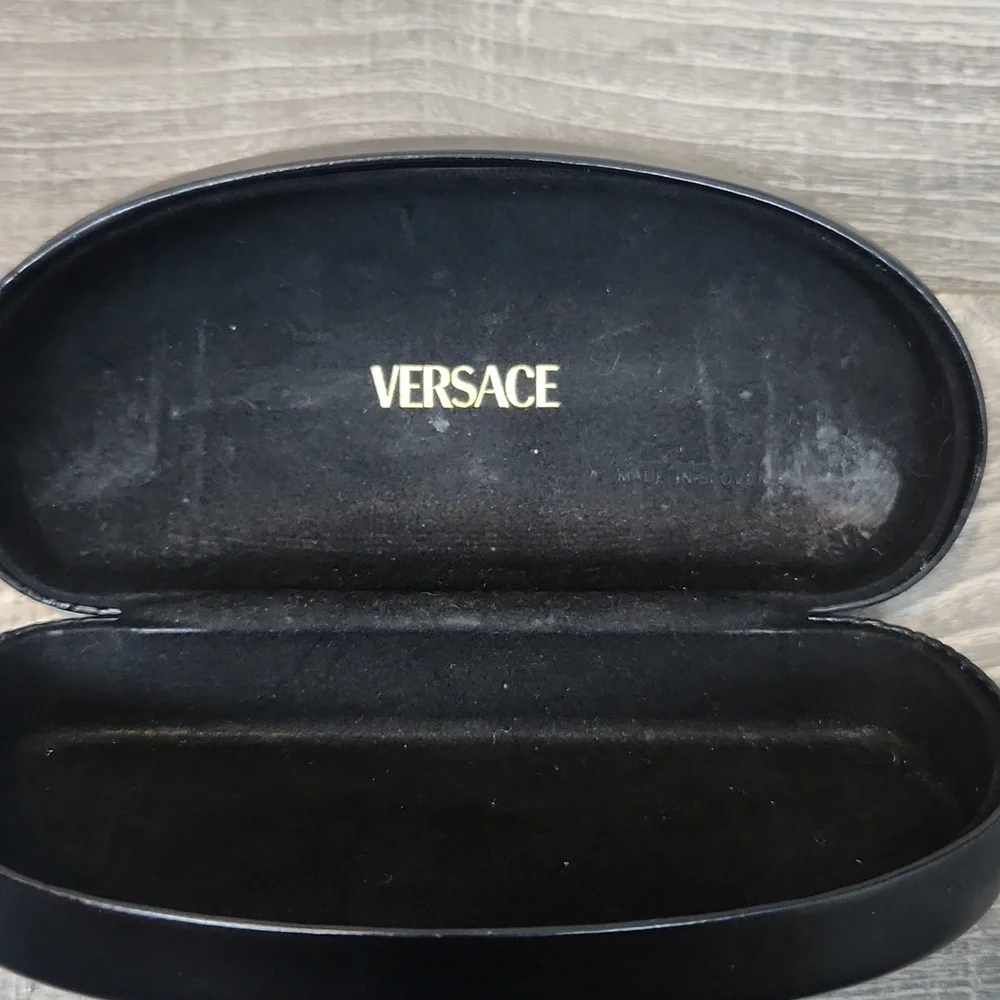 Versace Vintage Brown Tortoiseshell Mirror Rectangular‎ Sunglasses